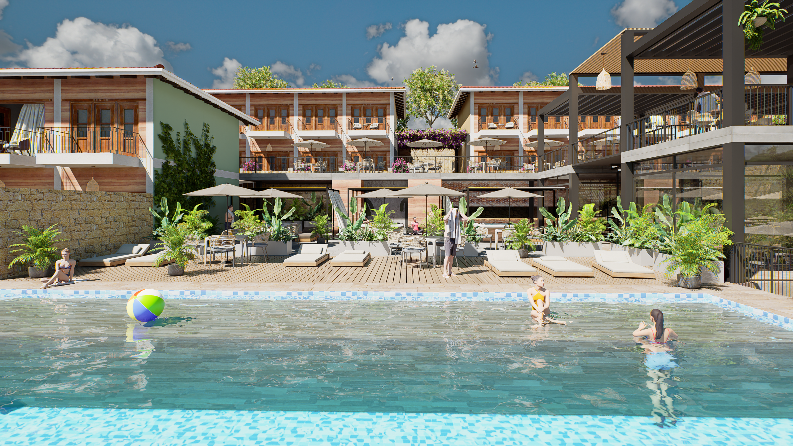 Render arquitectónico de Hacienda del Virrey